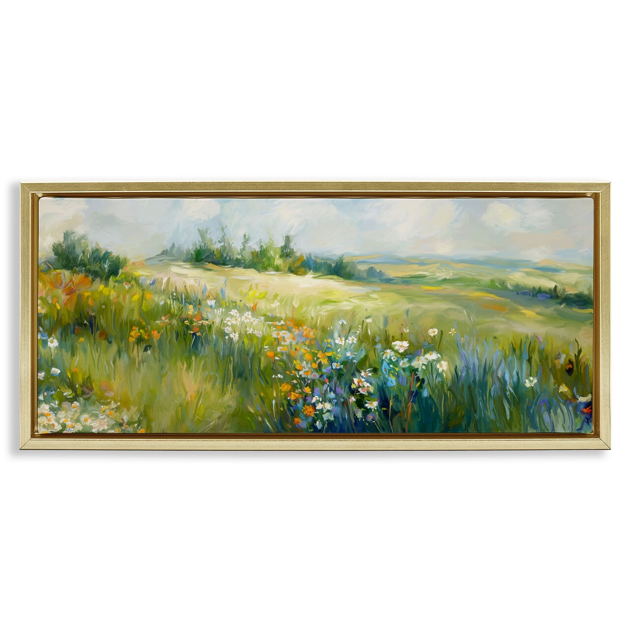 Stupell Industries Prairie Panorama Scene Framed Floater Canvas Wall Art Design by Ramona Murdock